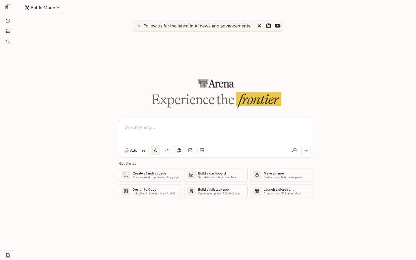 Chatbot Arena preview