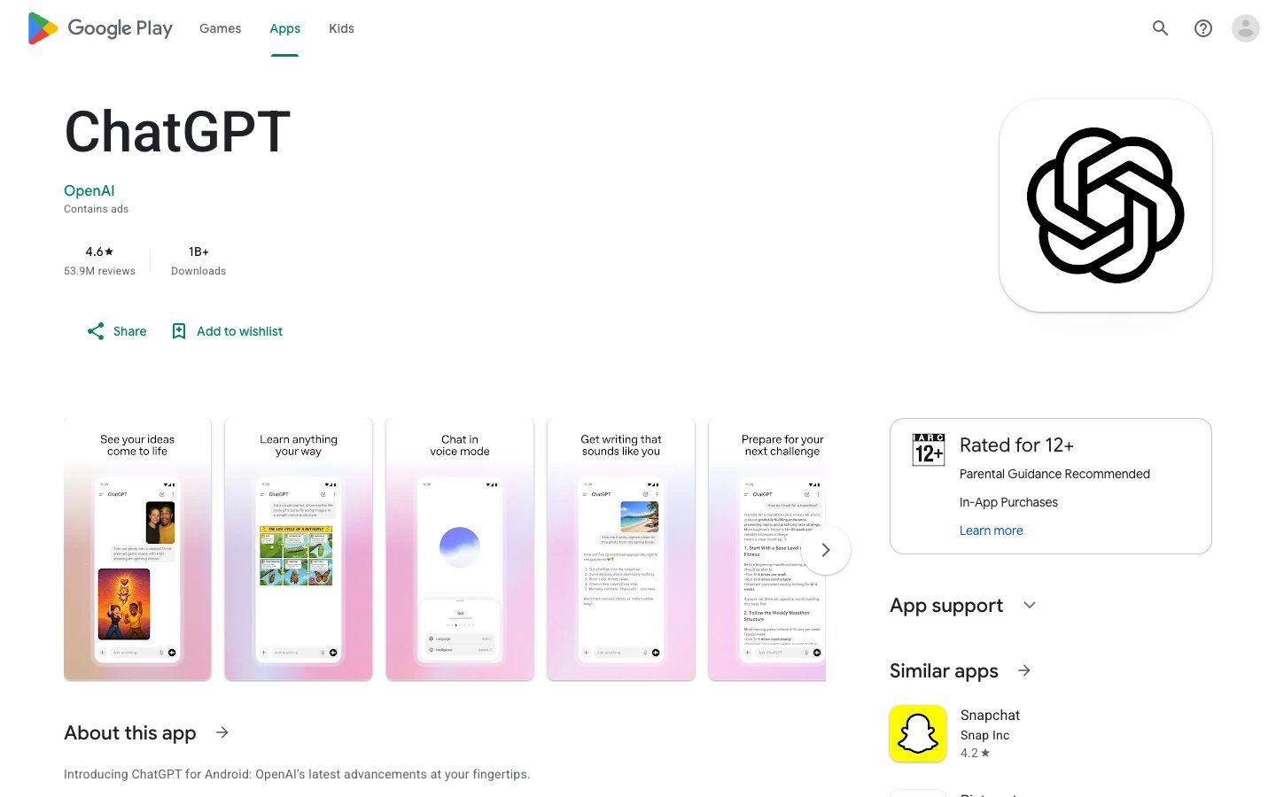 ChatGPT preview