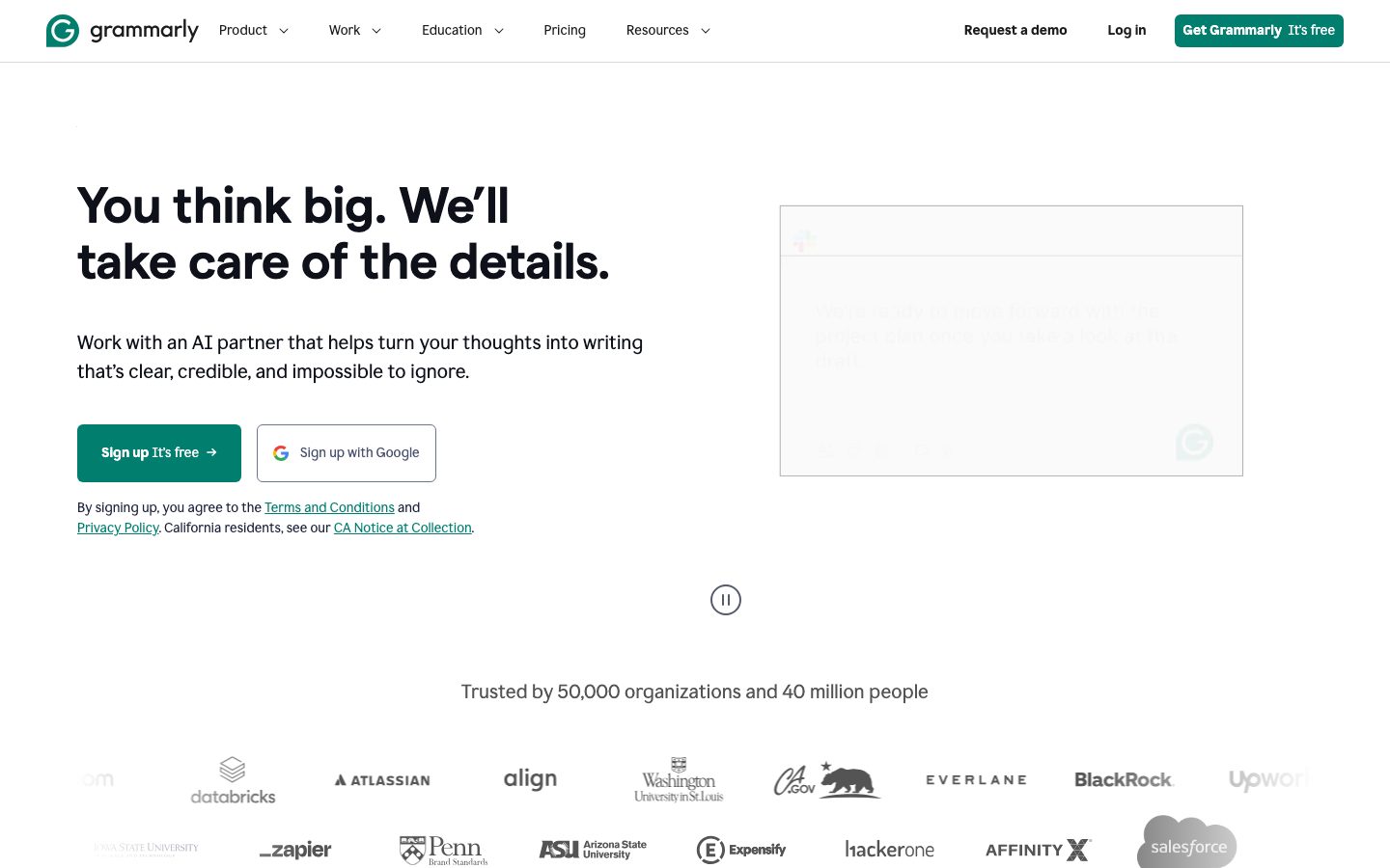 Grammarly preview