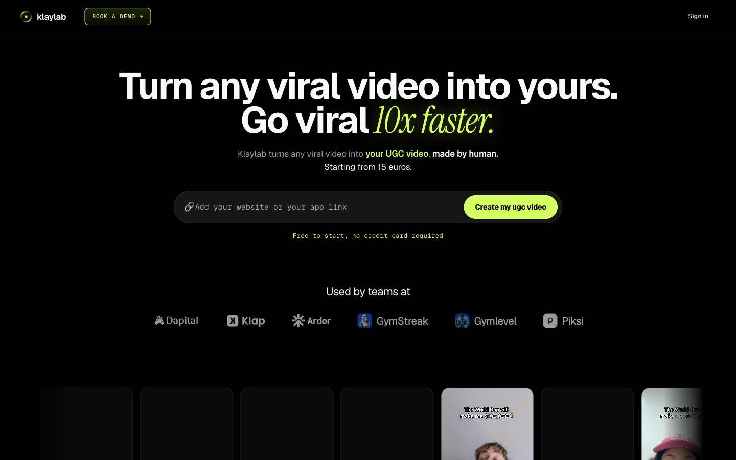 Klaylab.com preview