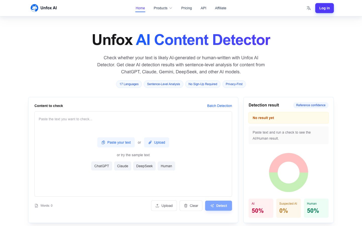 Unfox AI preview