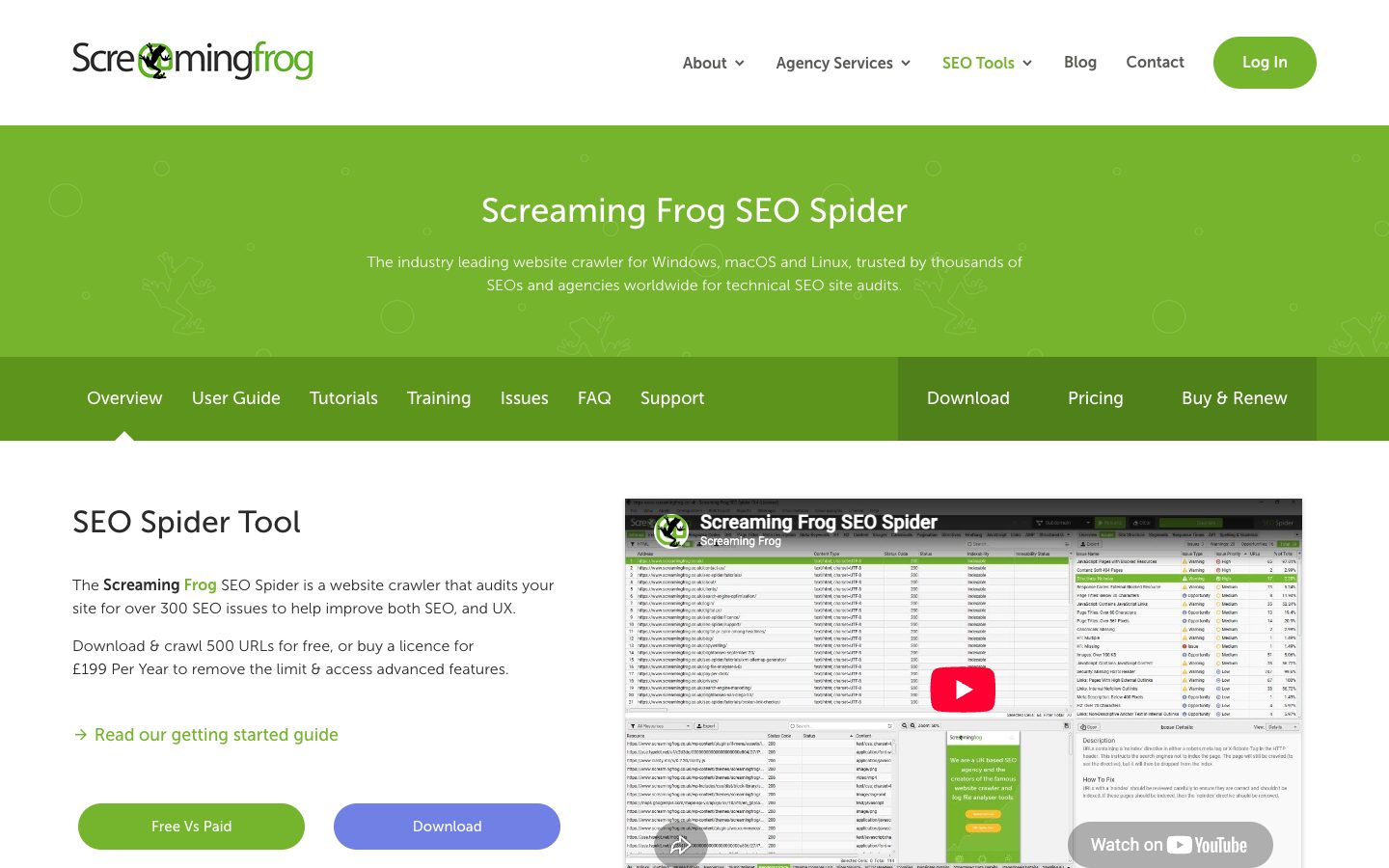 Screaming Frog SEO Spider preview