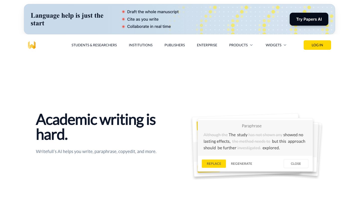 Writefull preview