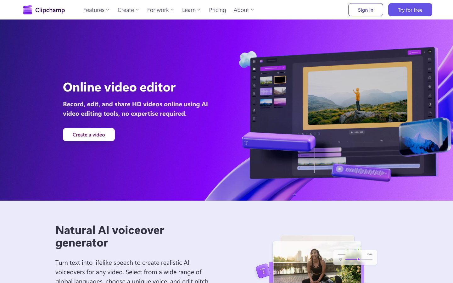 Clipchamp preview