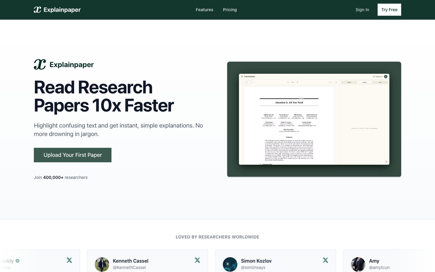 ExplainPaper preview
