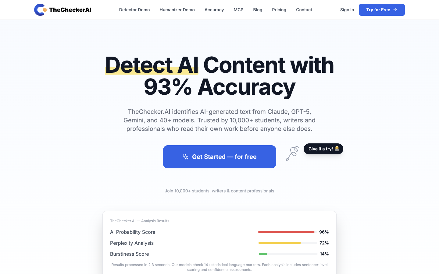 The Checker AI preview