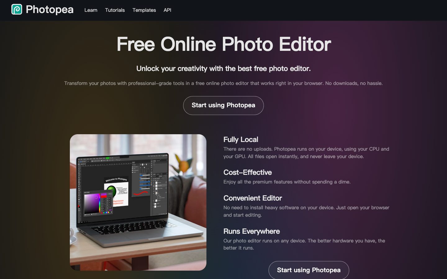 Photopea preview