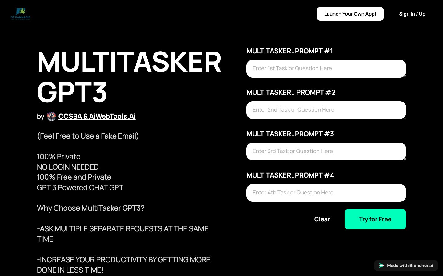 AIWebTools Multitasker GPT3 preview