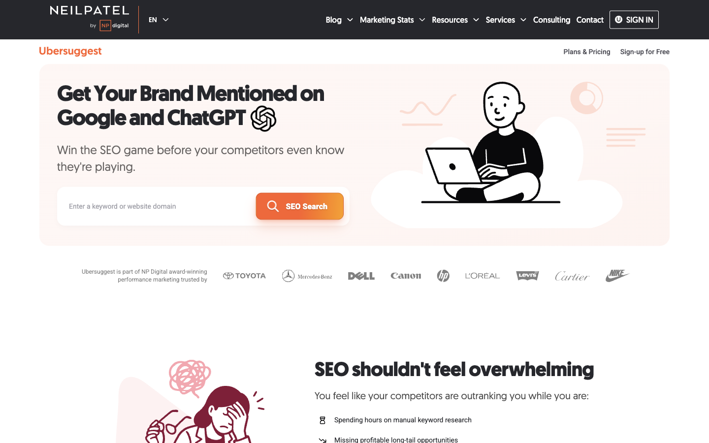 Ubersuggest preview