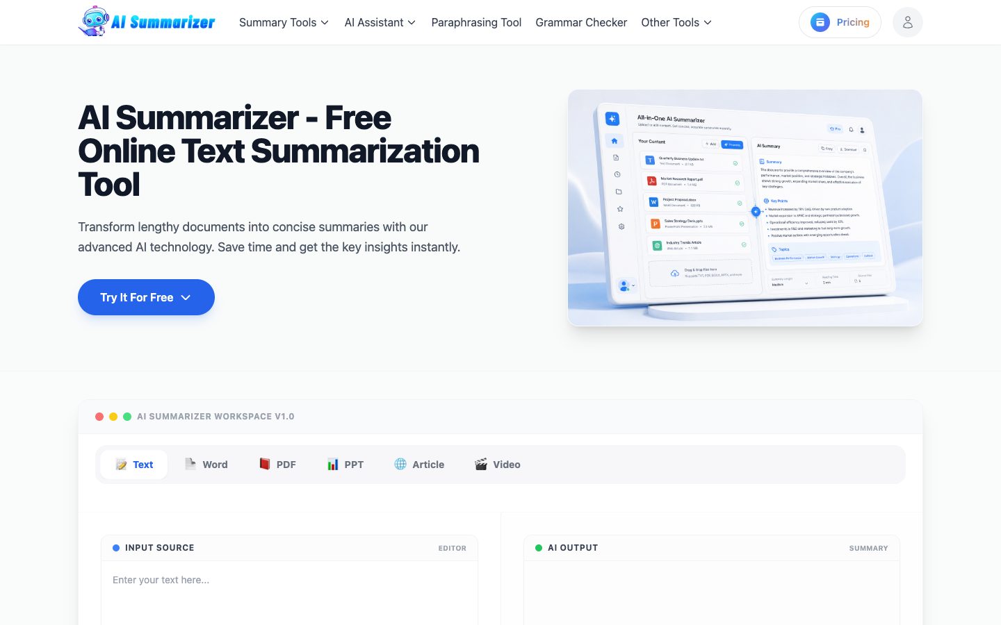 AISummarizer preview