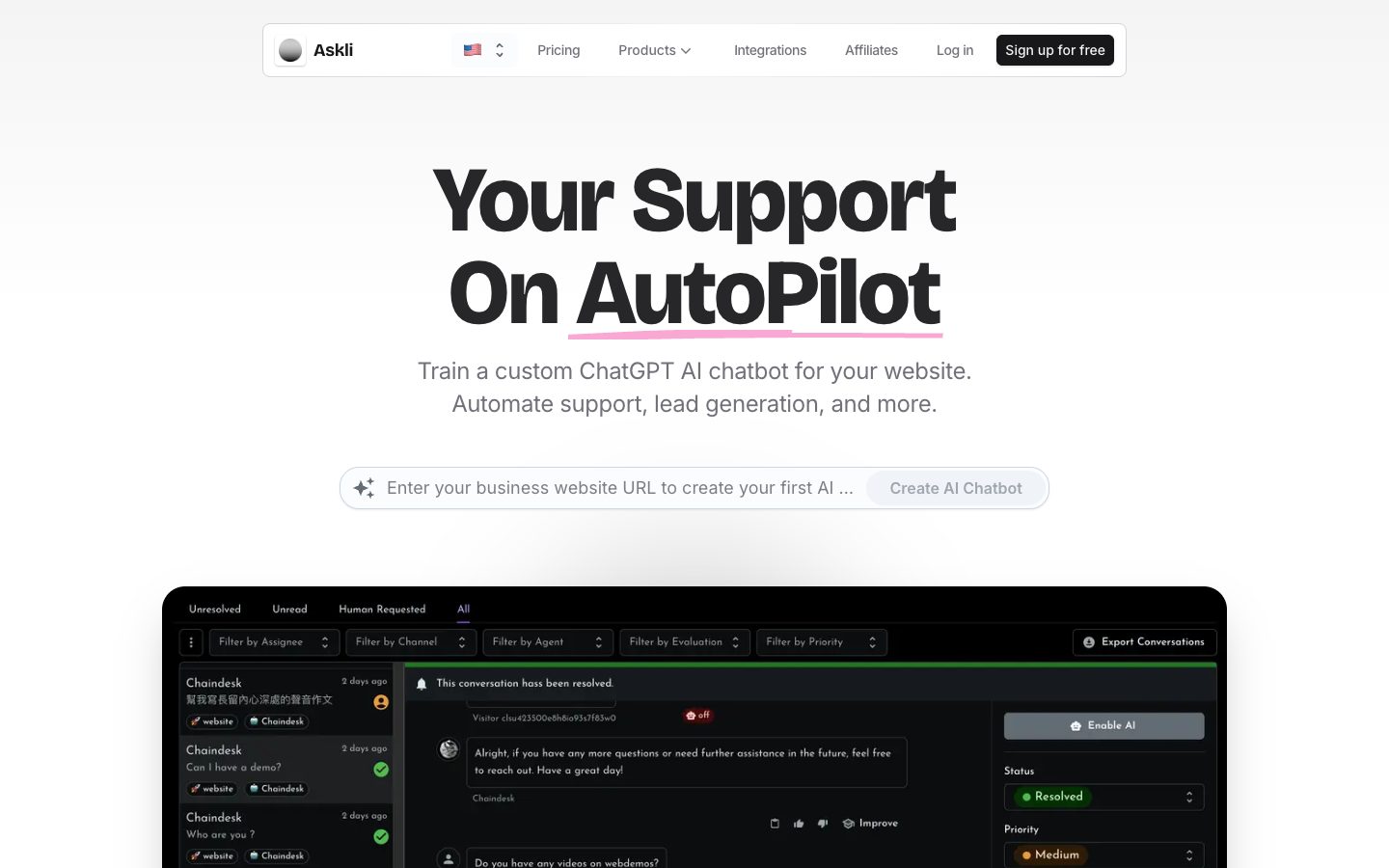 ChatBotGPT.ai by ChainDesk preview