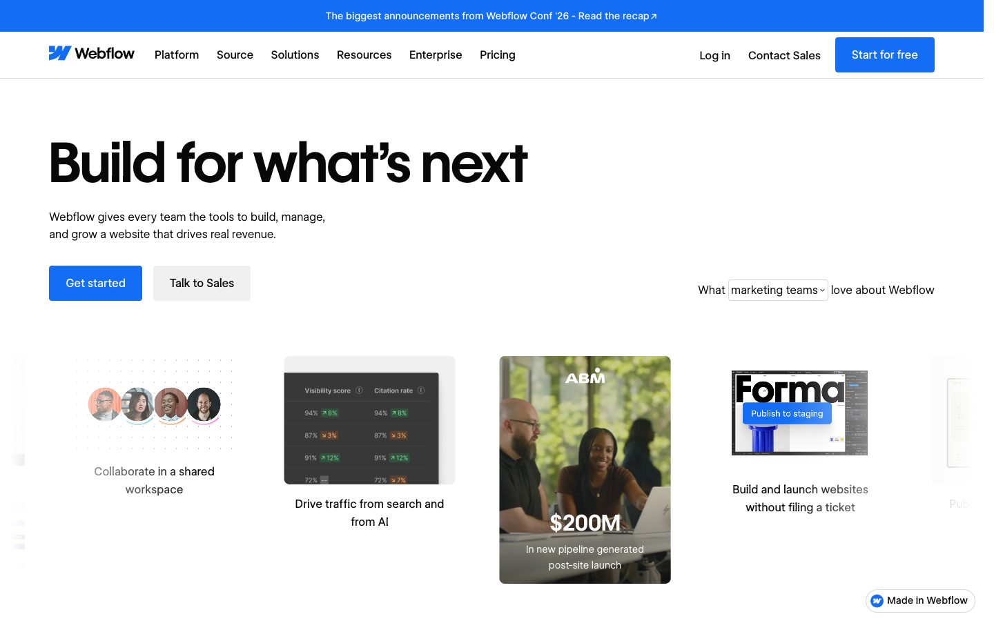 Webflow — Screenshots 1